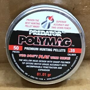 Predator Polymag Premium Hunting Pellets .35 Caliber 50 Count 81.01 Grams
